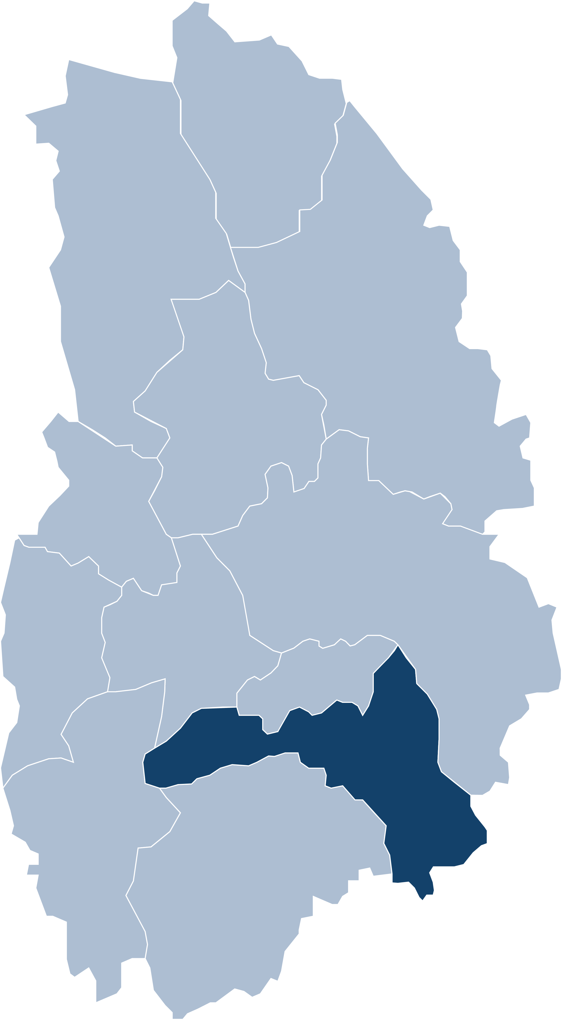 Karta Örebro län med fokus på Hallsberg
