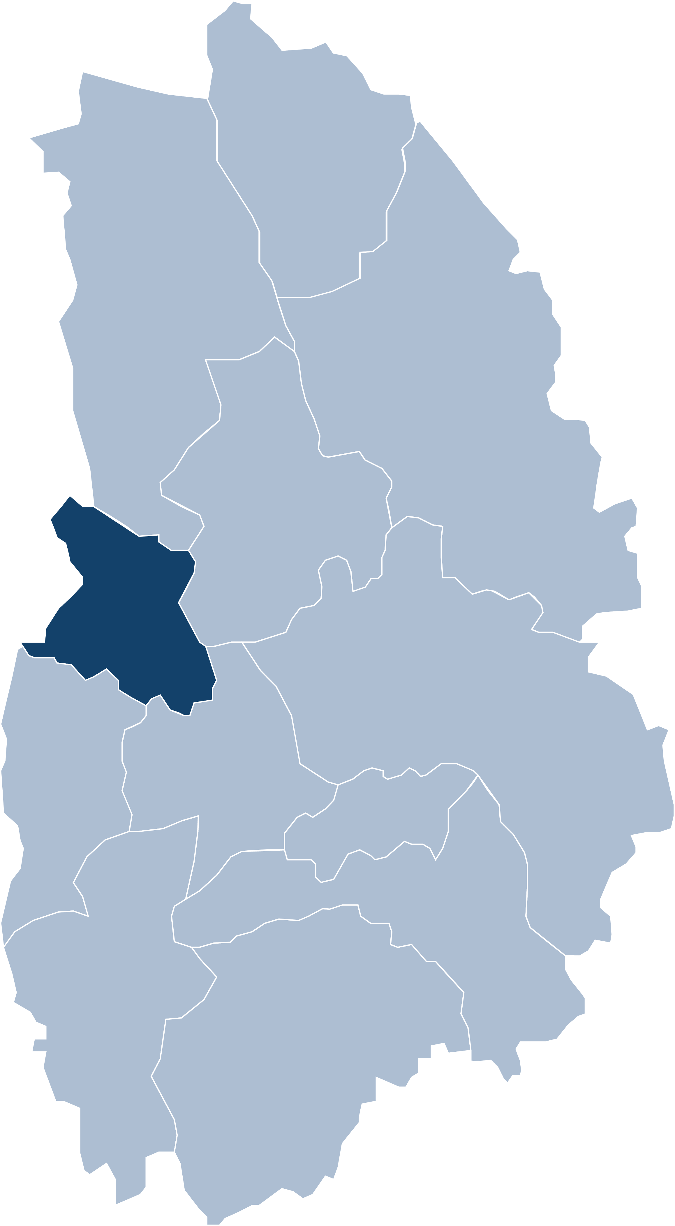 Karta över Örebro län, Karlskoga är markerat