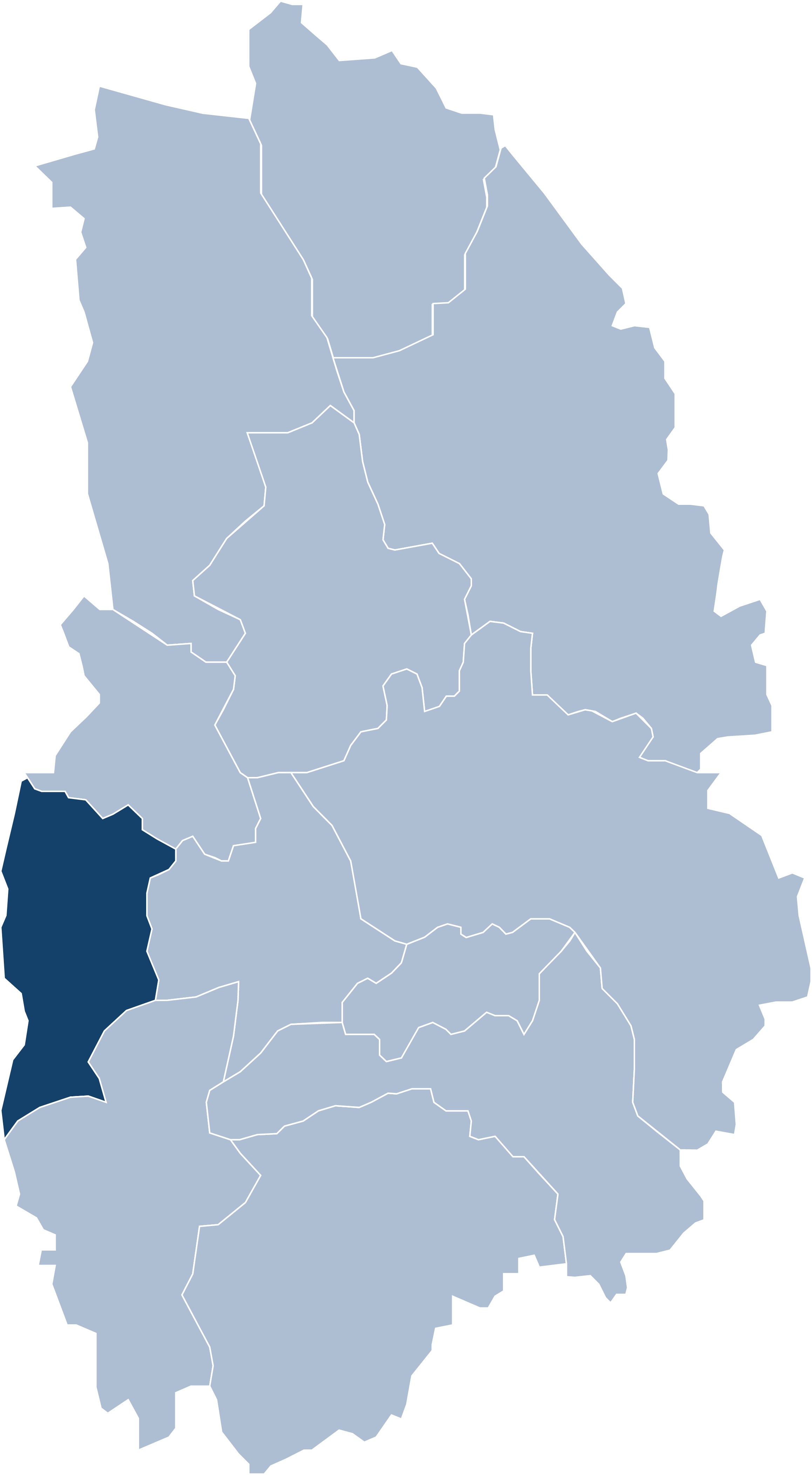 Karta över länet, fokus på Degerfors kommun